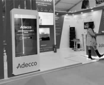 Stand Adecco — vista de detalle.