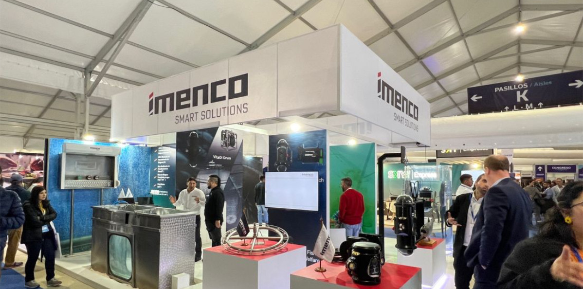 Stand Imenco construido en feria — vista principal.